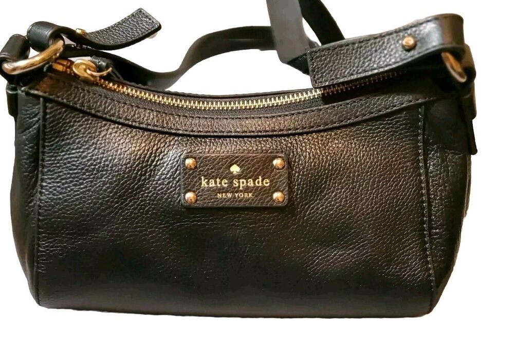 Kate Spade New York Gabriella Berkshire Road Black Pebble Crossbody Bag Purse